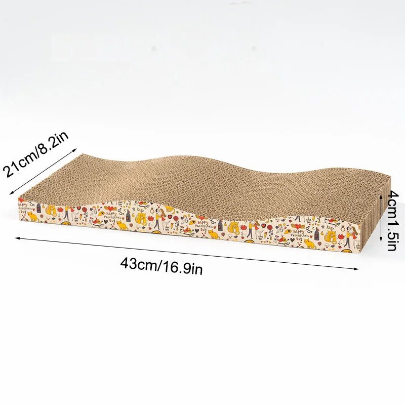 Cat Toys Pet Cat Scratching Board Corrugated Cardboard Pad Grinding Nails Interactive Protecting Furniture Cats Scratcher ToyHappy TailsHappy Tails