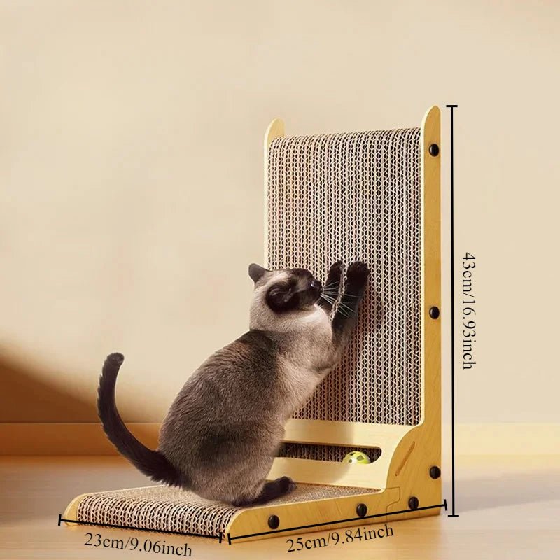 Cat Scratching Board Cat Toys Wooden Wear - resistant and Scratch - resistant Post Cat Furniture Training Grinding Claw Toys SofaHappy TailsHappy Tails