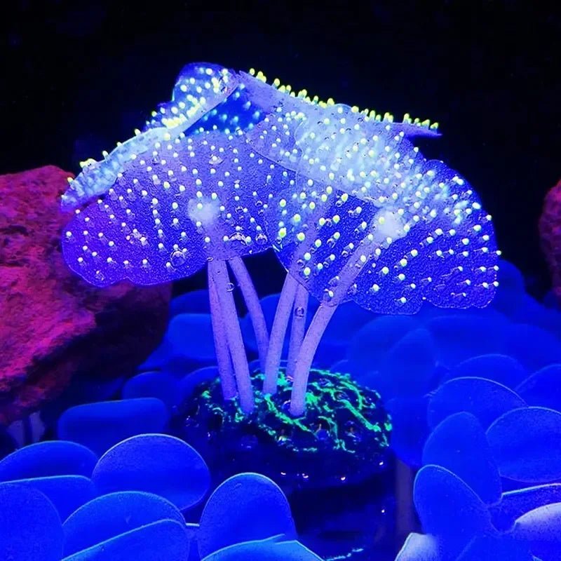 Aquarium Accessories Anemone Weed Fish Accessories Plastic Decorate Decoration Simulate Artificial Glowing Plants AquaticHappy TailsHappy Tails