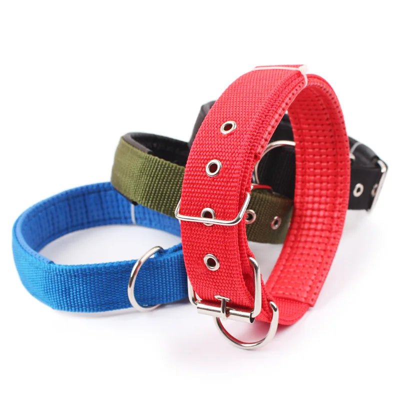 Solid Dog Collars  Nylon Dog Collar For Small Medium Large Dogs Teddy Keji Pitbull Bulldog Beagle - Happy Tails