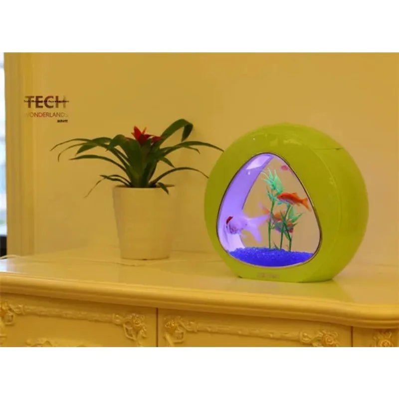 SUNSUN acrylic aquarium ecology fish tank office desktop creative aquarium integration filter LED light system YA - 02 big sizeHappy TailsHappy Tails
