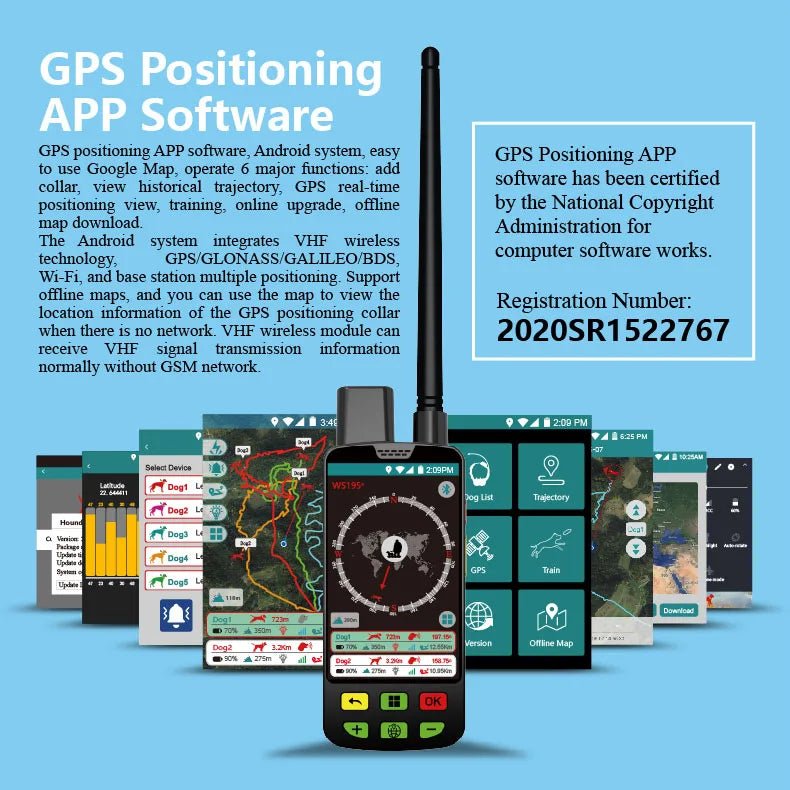 Portable GPS Wireless Dog Fence System Electric Satellite Global Positioning Dog Containment System For Medium And Large DogsHappy TailsHappy Tails