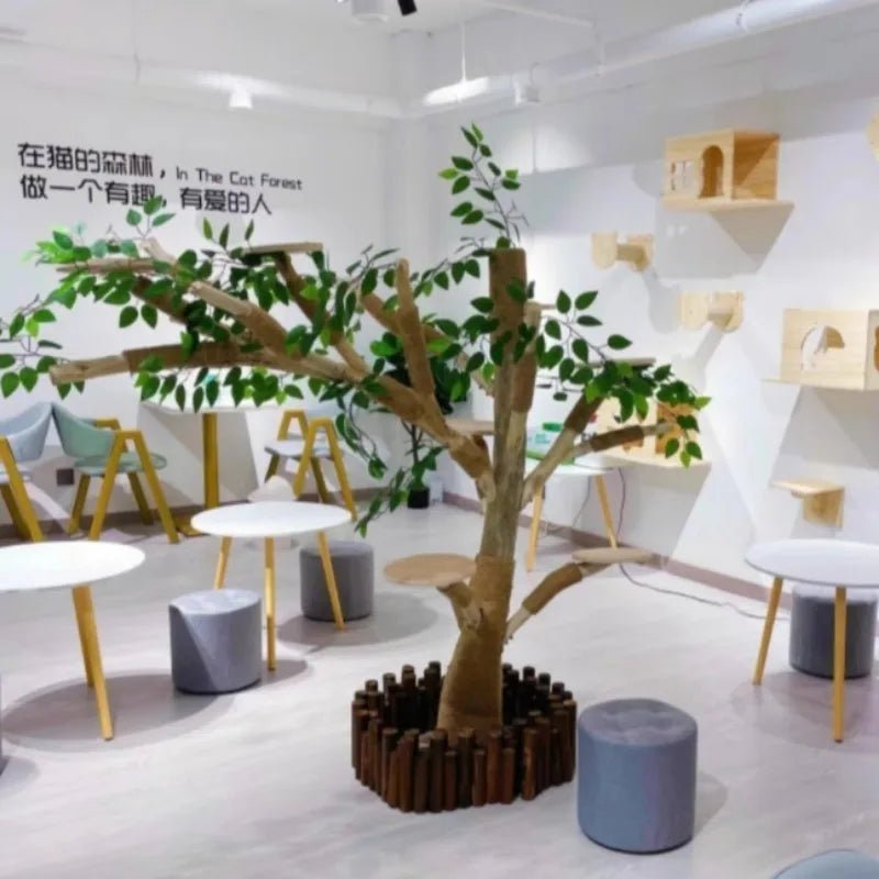 Cat Climbing Frame Sisal Scratches and Wear-resistant Cast Nest Tree Cat Scratching Post Strong Bearing Capacity Pet Products - Happy Tails