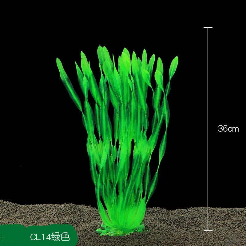 13/23/32/36/40cm Aquarium Artificial Plants Underwater Green Fake Water Grass Aquatic Plastic Plants Fish Tank DecorationHappy TailsHappy Tails