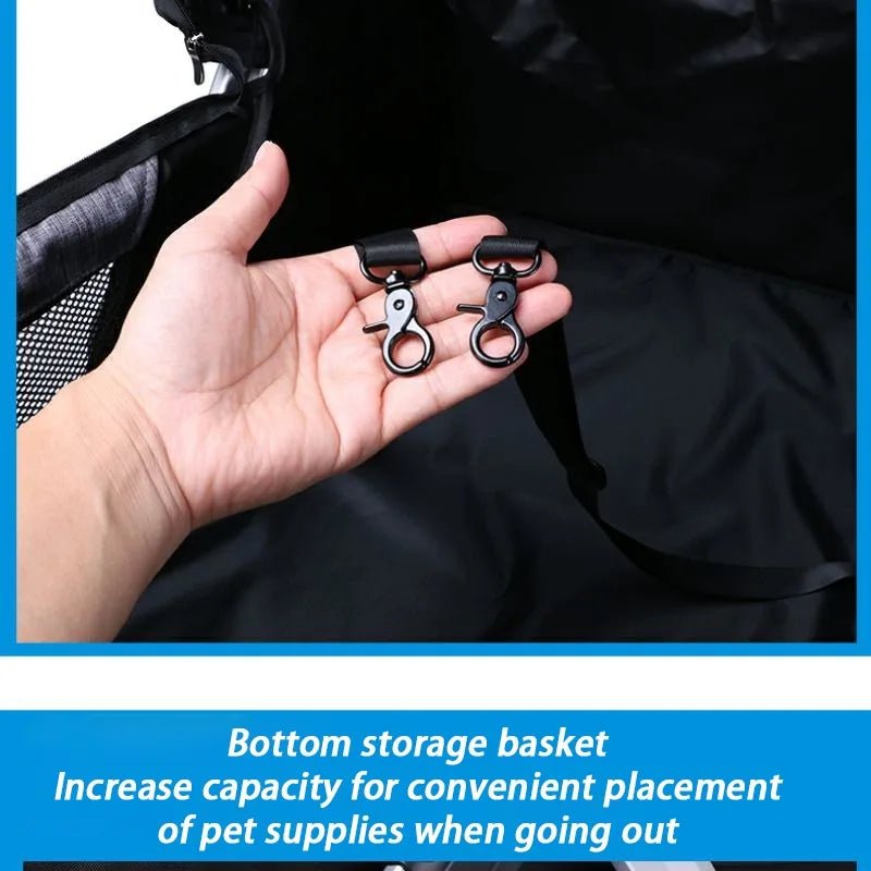 Foldable Dog Strollers 35KG Medium Luxury Dog Strollers Designer Cute Travel Outdoors Dogs Stroller Cheap Portable Pet SuppliesHappy TailsHappy Tails