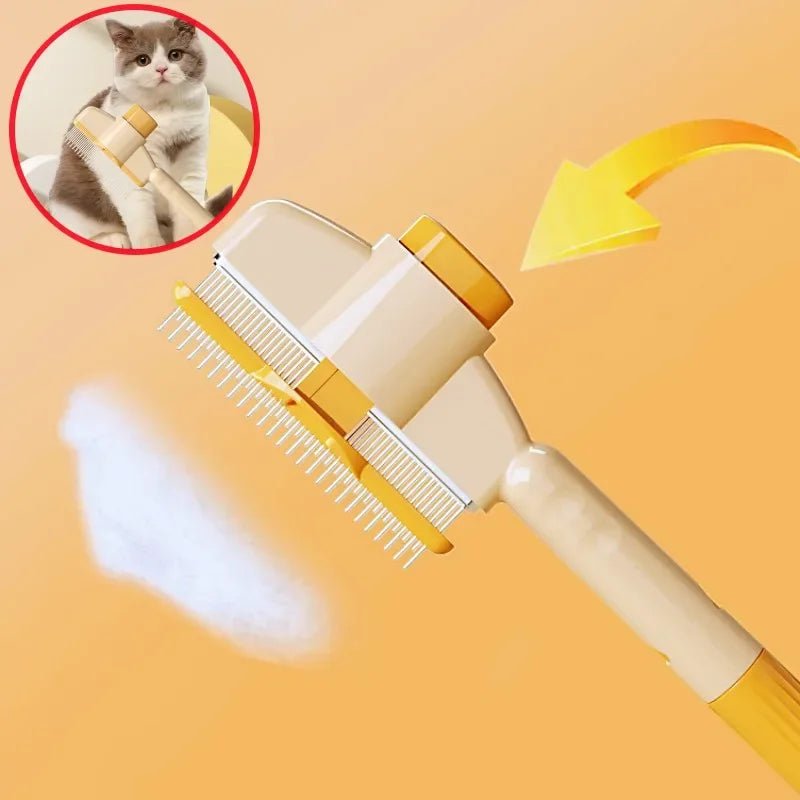 Dog Comb Pet Hair Remover One Button Dogs Brush Self - cleaning Cat Brush Massage Combs for Dog Grooming Brushes for Pet ProductsHappy TailsHappy Tails