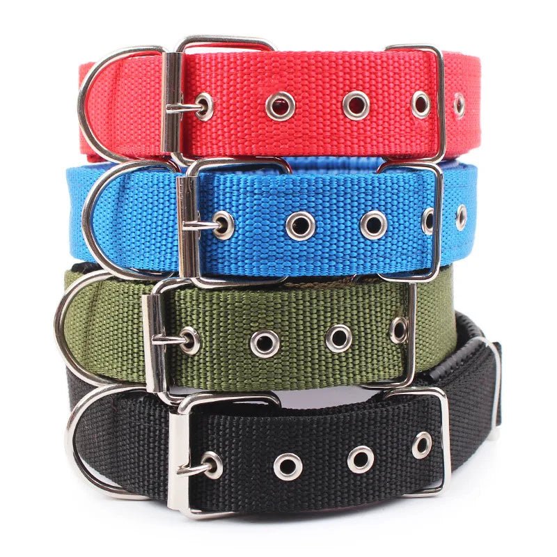Solid Dog Collars  Nylon Dog Collar For Small Medium Large Dogs Teddy Keji Pitbull Bulldog Beagle - Happy Tails