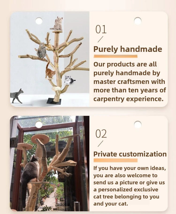 Cat Climbing Frame Sisal Scratches and Wear-resistant Cast Nest Tree Cat Scratching Post Strong Bearing Capacity Pet Products - Happy Tails