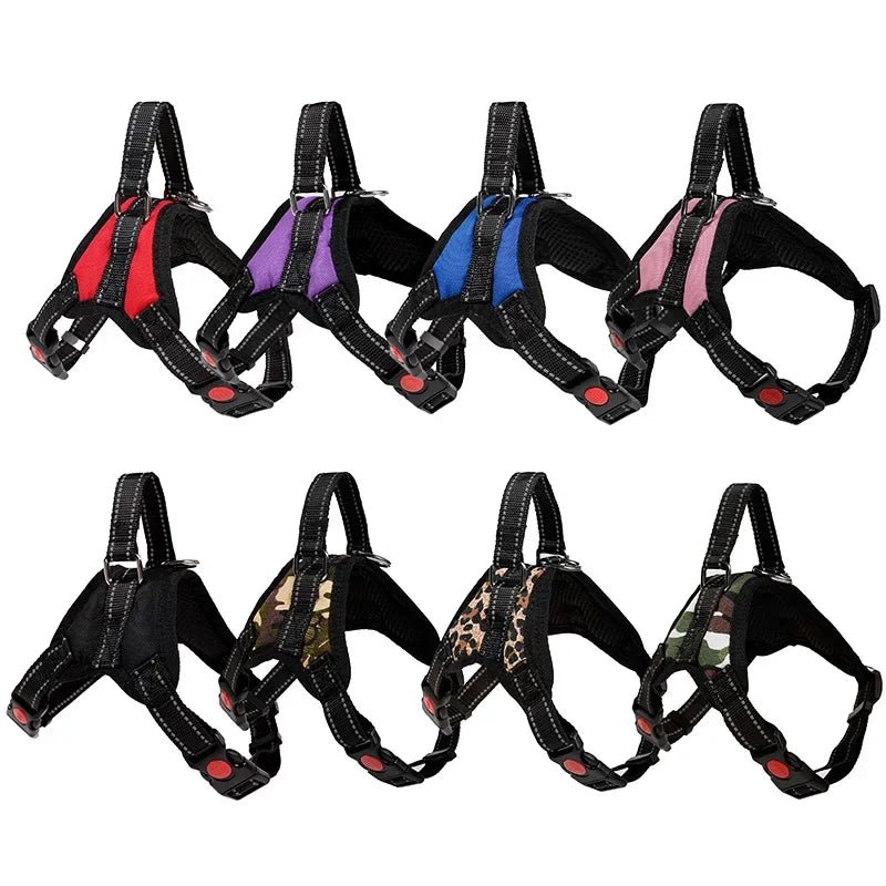 Saddle Dog Harness Reflective Adjustable Pet Harness No Pull Walking Training Small Medium Large Big Dogs Chest Strap Product - Happy Tails