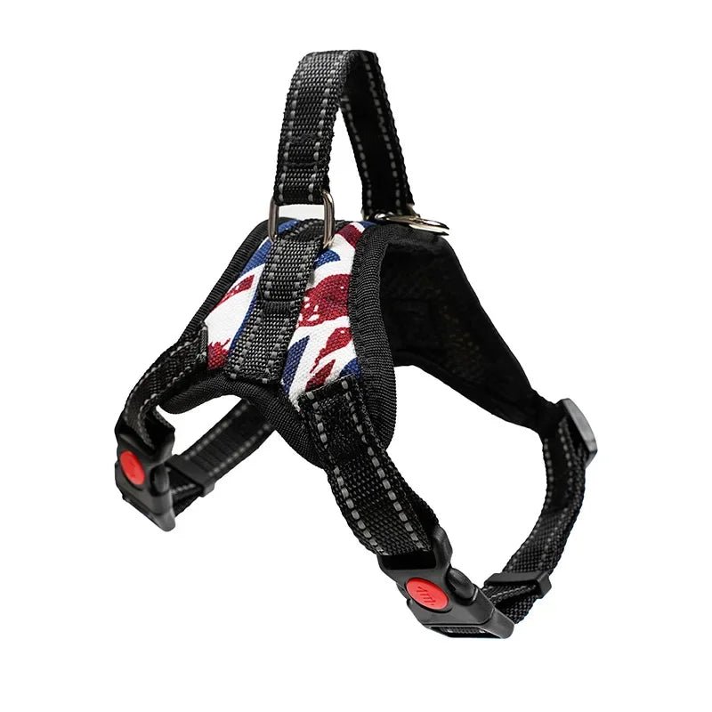 Saddle Dog Harness Reflective Adjustable Pet Harness No Pull Walking Training Small Medium Large Big Dogs Chest Strap Product - Happy Tails