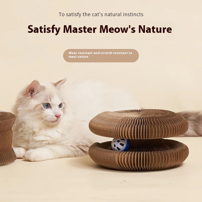 Creative Cat Scratch Boards, Pet Supplies, Stress-relieving, and Corrugated Paper Toys Specifically Designed for Cats - Happy Tails
