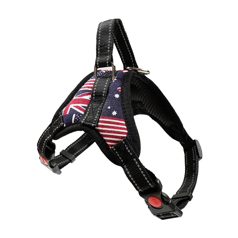Saddle Dog Harness Reflective Adjustable Pet Harness No Pull Walking Training Small Medium Large Big Dogs Chest Strap Product - Happy Tails