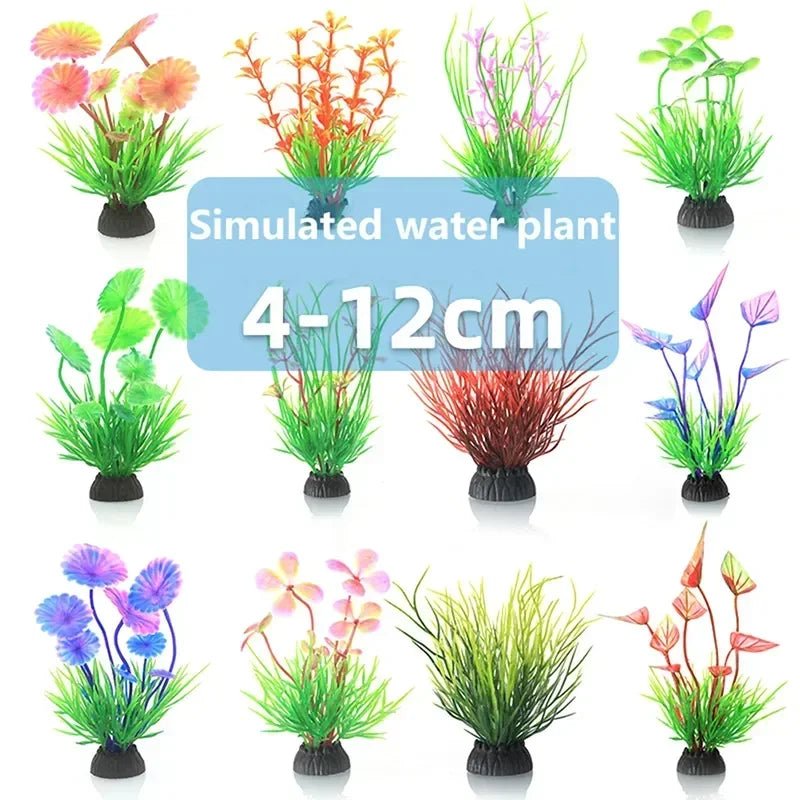 Aquarium Accessories Anemone Weed Fish  Accessories Plastic Decorate Decoration Simulate Artificial Glowing Plants Aquatic - Happy Tails