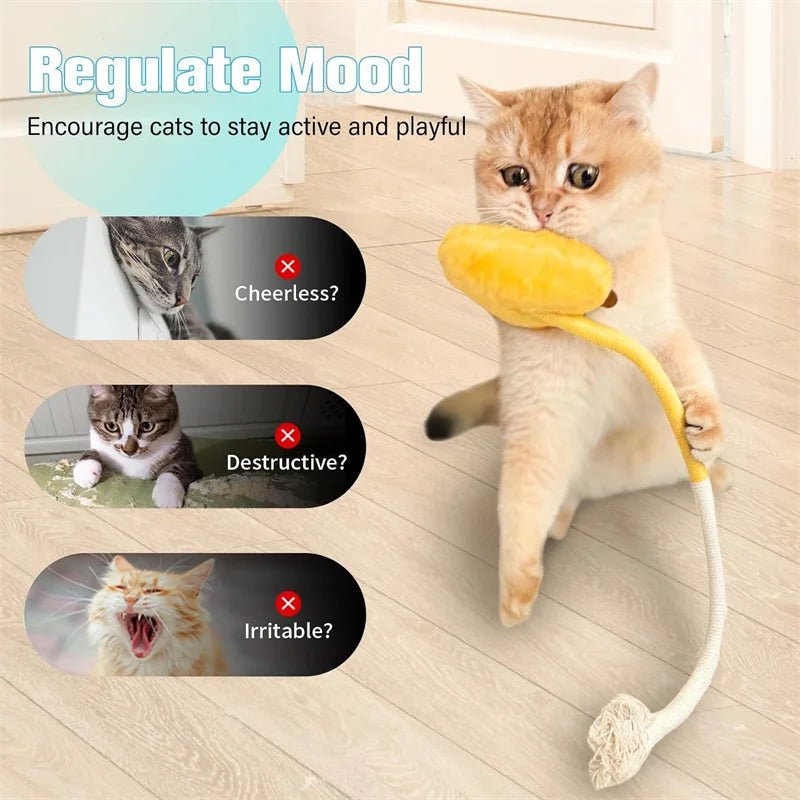 Cat Scratcher Rope Toy Cotton Rope Bite - resistant Chewing Toy Paw Claw Furniture Protector Scratching Toy Cat Puzzle Cute ShapeHappy TailsHappy Tails