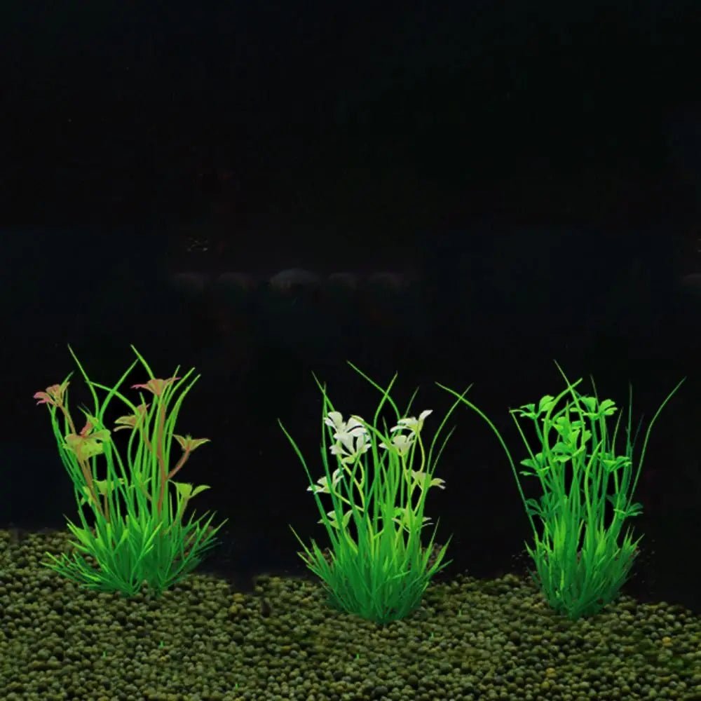 Aquarium Accessories 13cm Artificial Aquarium Plants Green Simulation Aquatic Green Plant Plastic Water Weeds Ornament Fish Tank - Happy Tails