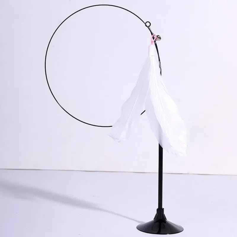 Cat Toy Feather Toys for Cats ScratchTease Cat Toys Interactive Funny Bite Resistant Cats Toy with Bell Wire Sucker Pet ProductsHappy TailsHappy Tails