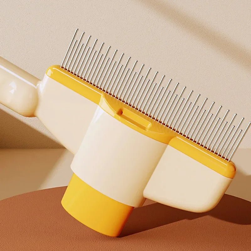 Dog Comb Pet Hair Remover One Button Dogs Brush Self-cleaning Cat Brush Massage Combs for Dog Grooming Brushes for Pet Products - Happy Tails