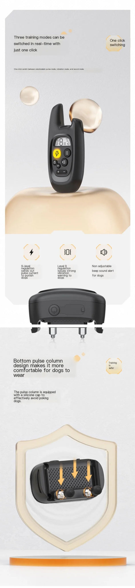 Dog training device remote control barking device pet dog trainer electric shock collar pet supplies waterproofHappy TailsHappy Tails