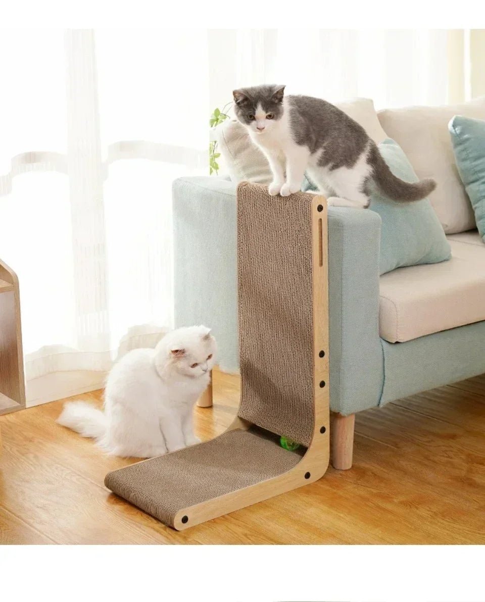 Cat Scratching Board Cat Toys Wooden Wear - resistant and Scratch - resistant Post Cat Furniture Training Grinding Claw Toys SofaHappy TailsHappy Tails