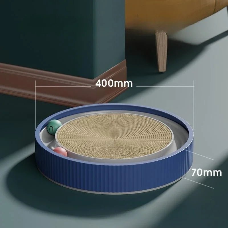 Round Cat Scratching Board Anti Cat Scratcher with Ball Pet Cat Toys Funny Sharpen Nails Scraper Can Replace Nest For CatsHappy TailsHappy Tails