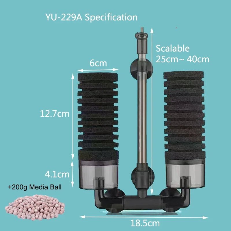 New Aquarium Filter for Aquarium Fish Tank Air Pump Skimmer Biochemical Sponge Filter Aquarium Bio Filters Filtro AquarioHappy TailsHappy Tails