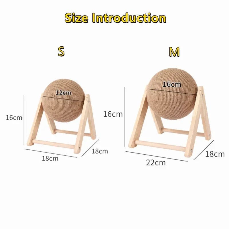 Cats Toy Cat Scratcher Sisal Rope Ball Kitten Interactive Grinding Paws Toys Scratch Board Pet Furniture Accessories Supplies - Happy Tails