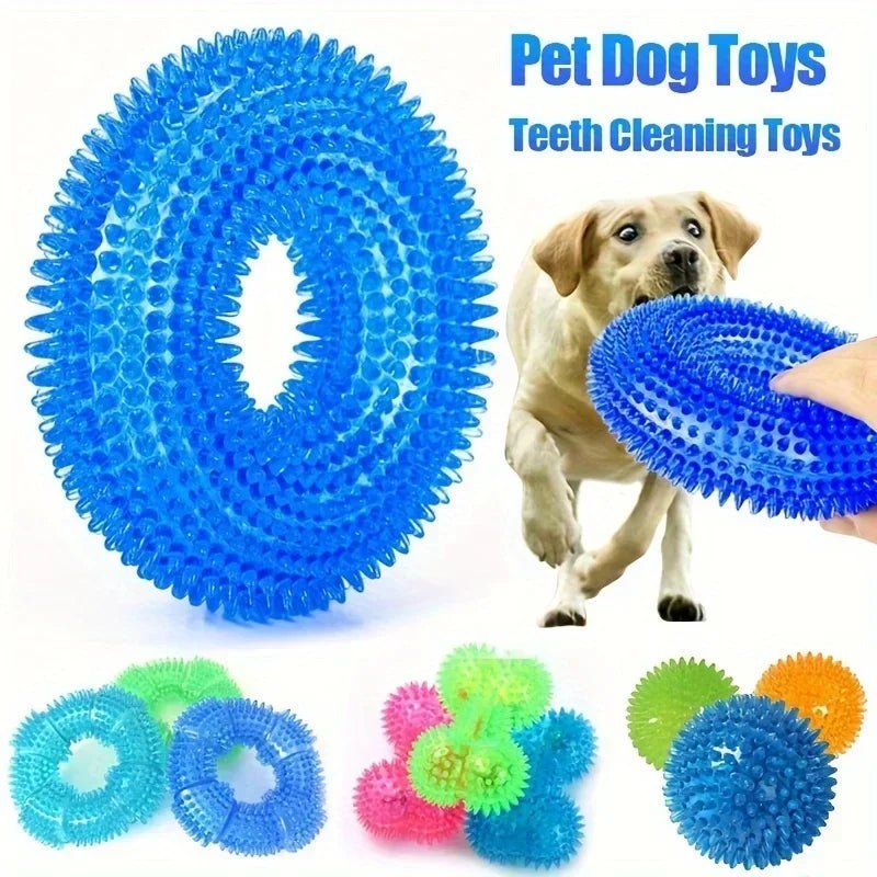 Dog toy sound balls are suitable for pets to resist biting, squeezing, chewing, gripping, and grinding their teethHappy TailsHappy Tails