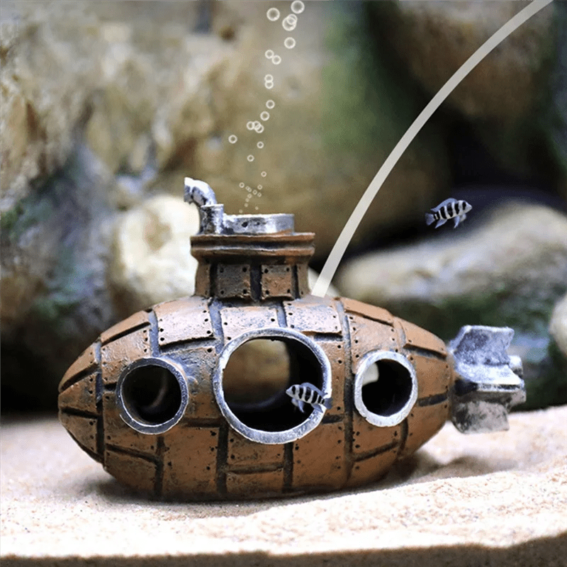 A19F - Aquarium Decorative Fish Tank Decorative Housing Ornaments Submarine Fish Tank Landscaping Breeding House Spawning AHappy TailsHappy Tails