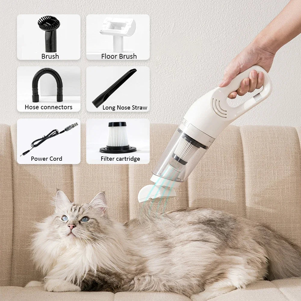 Portable Pet Hair Vacuum Cleaner 12000Pa SuctionHappy TailsHappy Tails