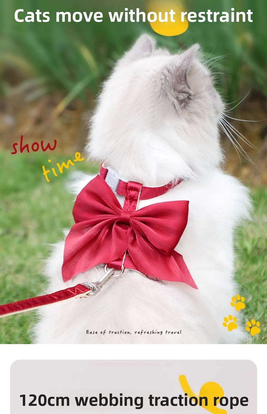 Adjustable Pet Harness with Traction Rope for Small AnimalsHappy TailsHappy Tails