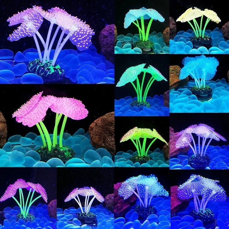 Aquarium Accessories Anemone Weed Fish Accessories Plastic Decorate Decoration Simulate Artificial Glowing Plants AquaticHappy TailsHappy Tails