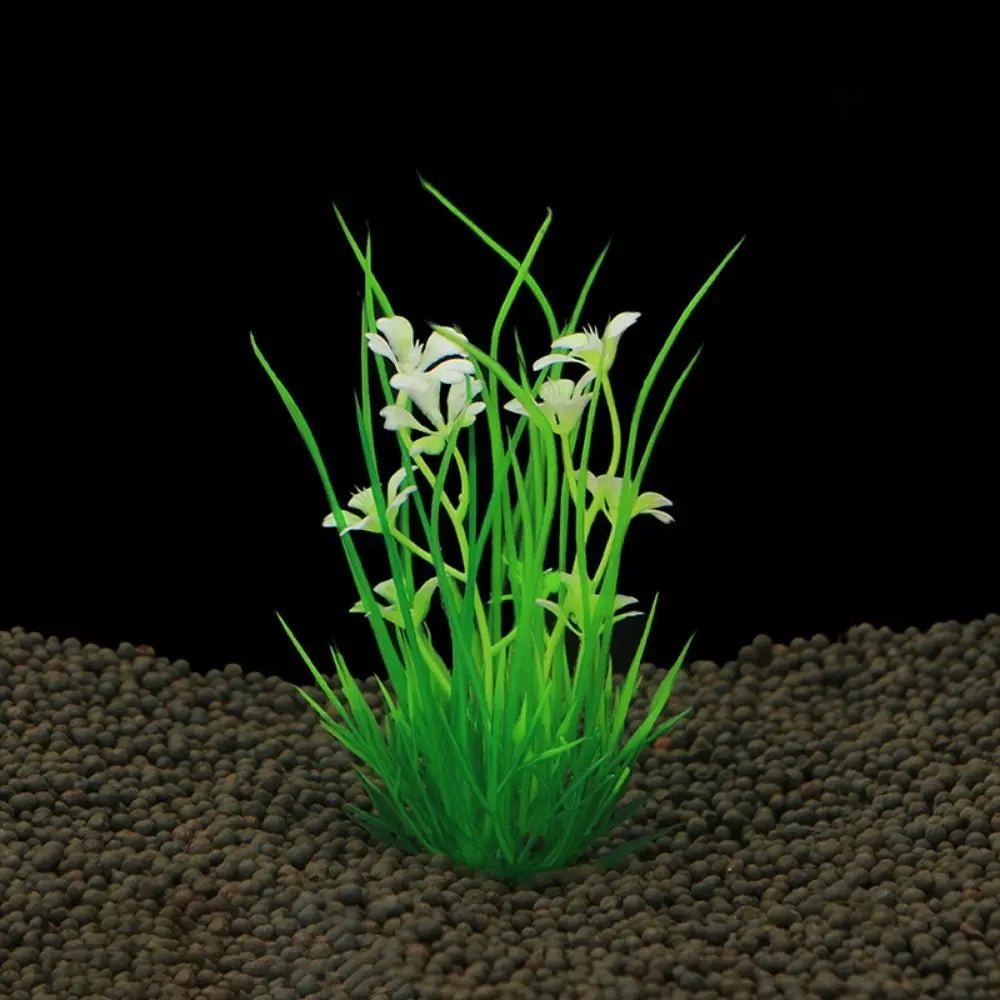 Aquarium Accessories 13cm Artificial Aquarium Plants Green Simulation Aquatic Green Plant Plastic Water Weeds Ornament Fish TankHappy TailsHappy Tails