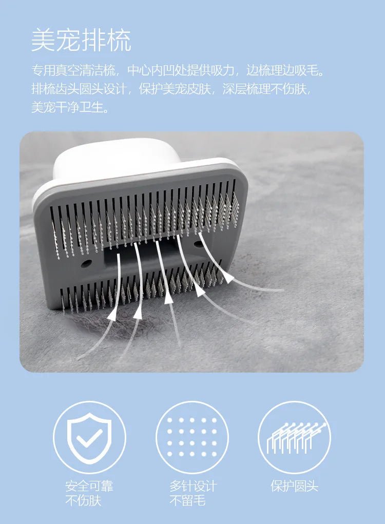 New 7 - in - 1 ABS Pet Grooming Kit for Dogs & Cats: Vacuum, Shave, Groom, Cut & CombHappy TailsHappy Tails