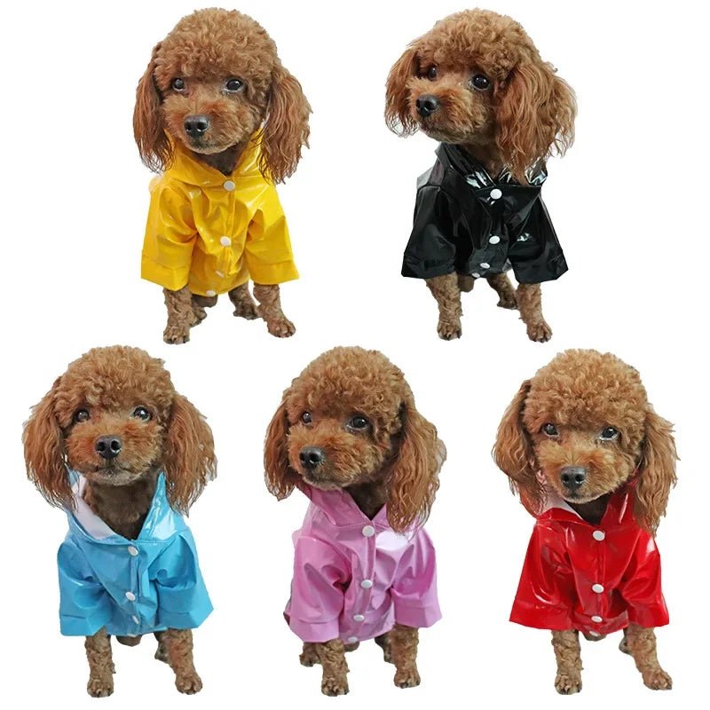 Dog Clothes, Waterproof Jackets, Hooded Raincoats with Reflective Strip, Outdoor Breathable Clothes for Puppies - Happy Tails
