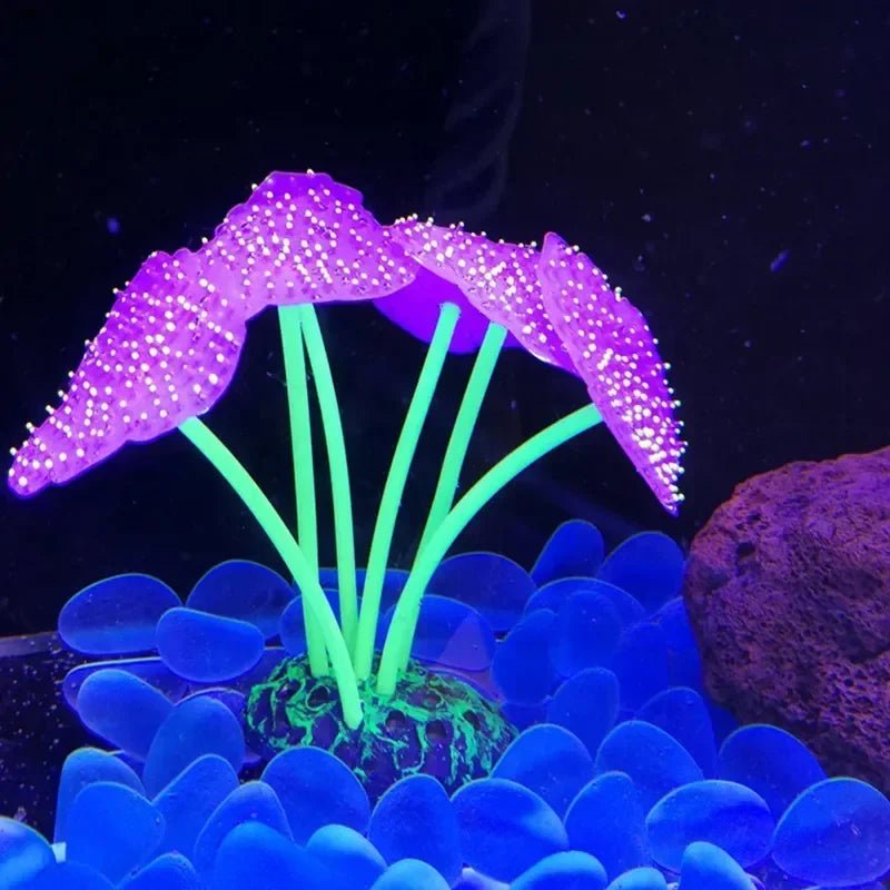 Aquarium Accessories Anemone Weed Fish Accessories Plastic Decorate Decoration Simulate Artificial Glowing Plants AquaticHappy TailsHappy Tails