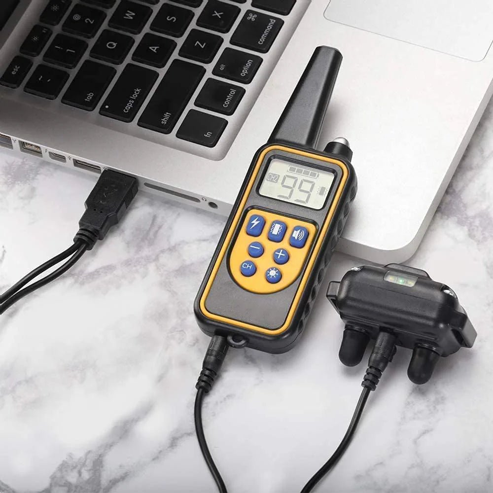 Electric Pet Dog Training Collar Shock Training Collar Electronic Remote Control Waterproof RechargeableHappy TailsHappy Tails