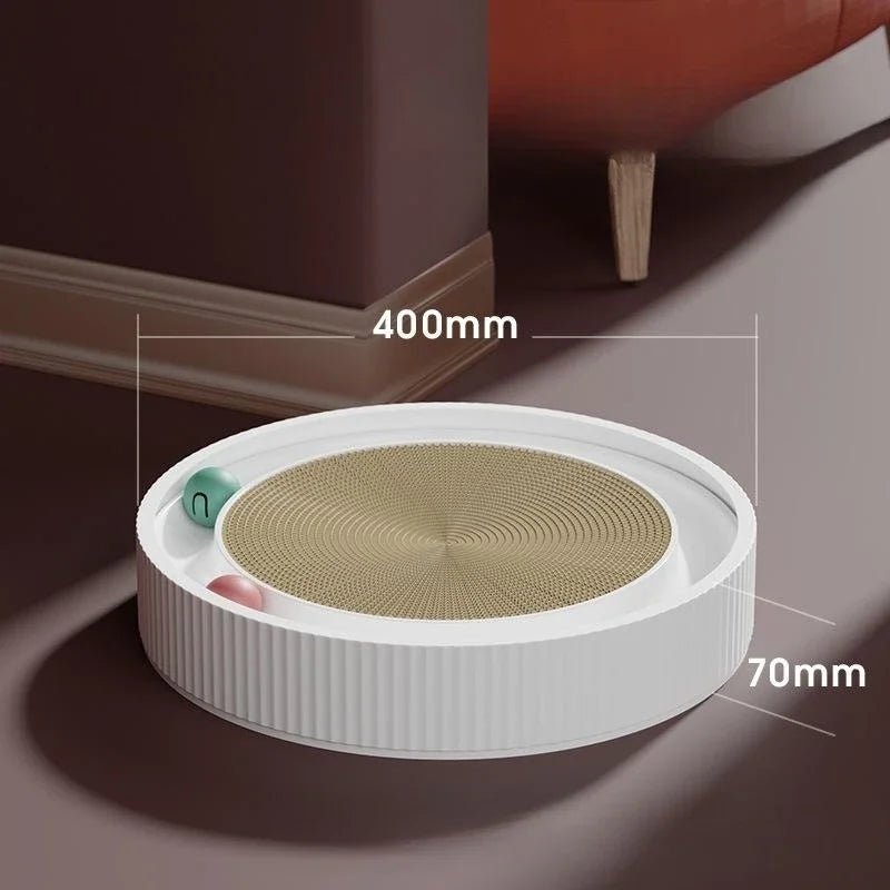 Round Cat Scratching Board Anti Cat Scratcher with Ball Pet Cat Toys Funny Sharpen Nails Scraper Can Replace Nest For CatsHappy TailsHappy Tails