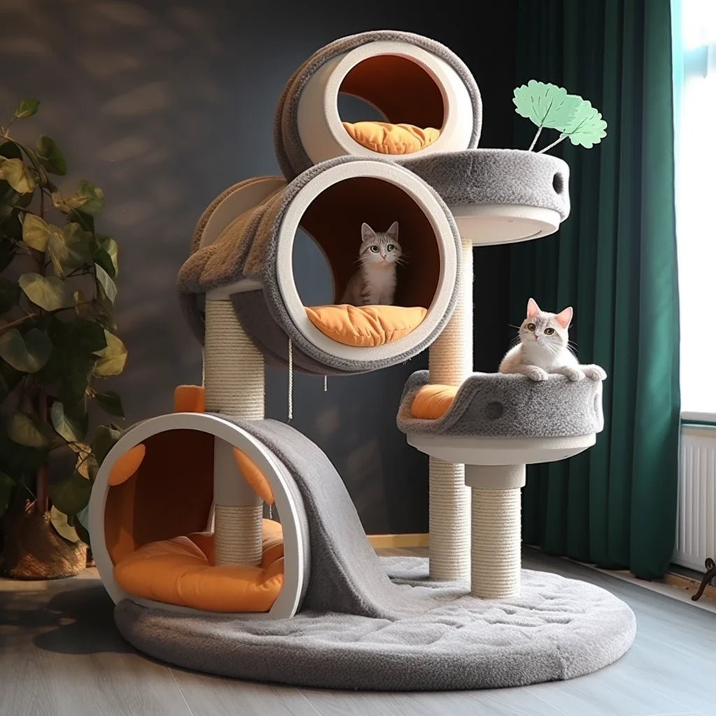Factory price 2024 new designed Creative Cat Scratcher Cat climbing Tree affordable Big Large Cat climber furniture - Happy Tails