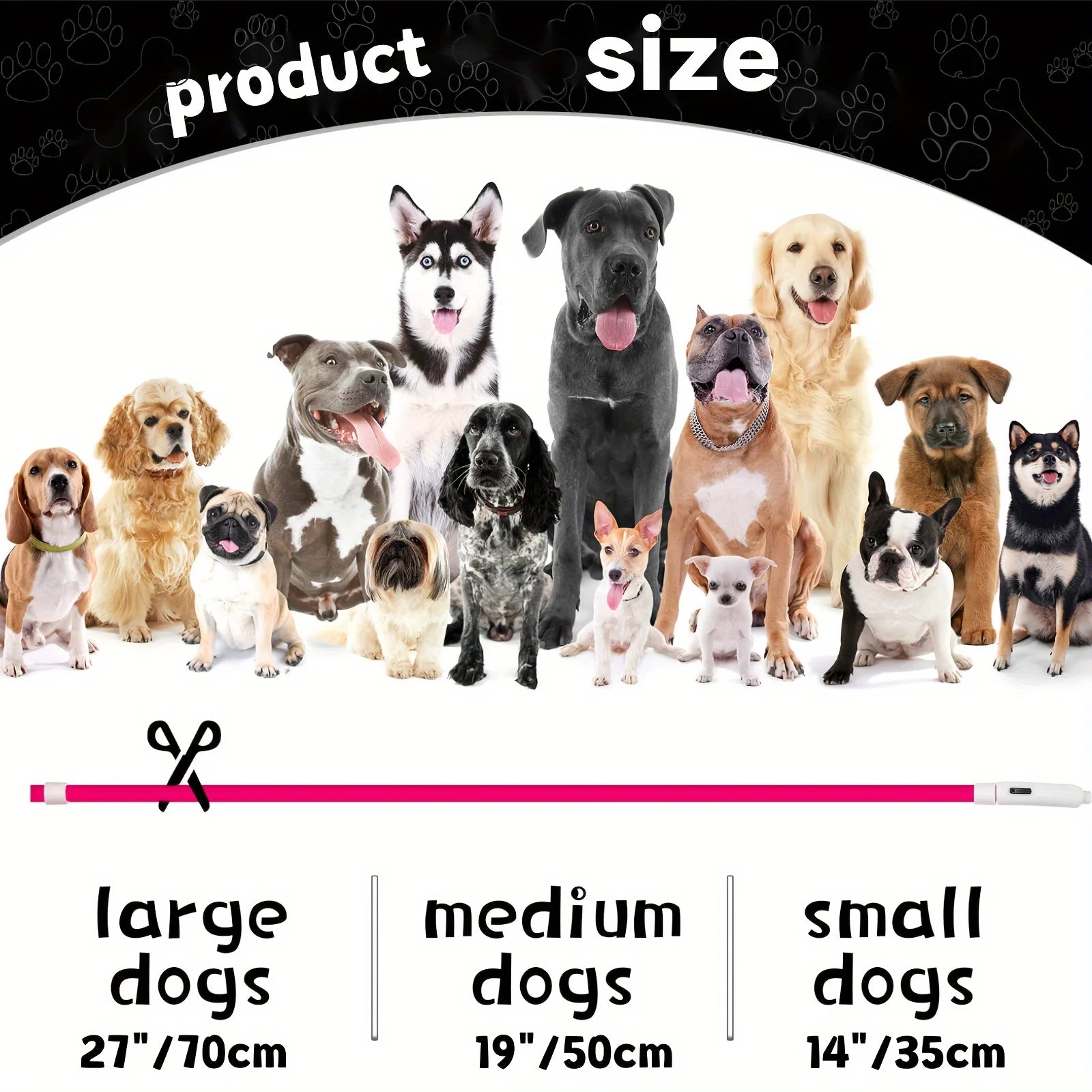 Pet Dog LED Light Collar Luminous Anti - Lost Dog Collar USB Rechargeable Dog Necklace CollarHappy TailsHappy Tails