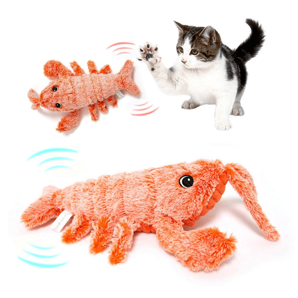 Electric Jumping Shrimp Usb Charging Lobster Cat ToyCat ToysDog Hugs CatHappy Tails
