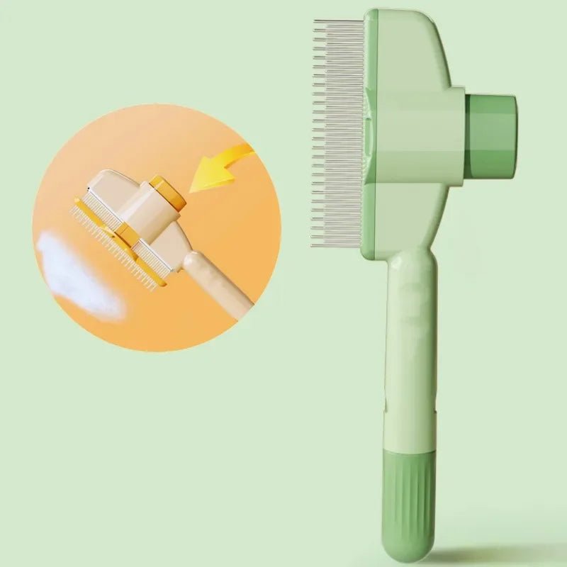 Dog Comb Pet Hair Remover One Button Dogs Brush Self - cleaning Cat Brush Massage Combs for Dog Grooming Brushes for Pet ProductsHappy TailsHappy Tails
