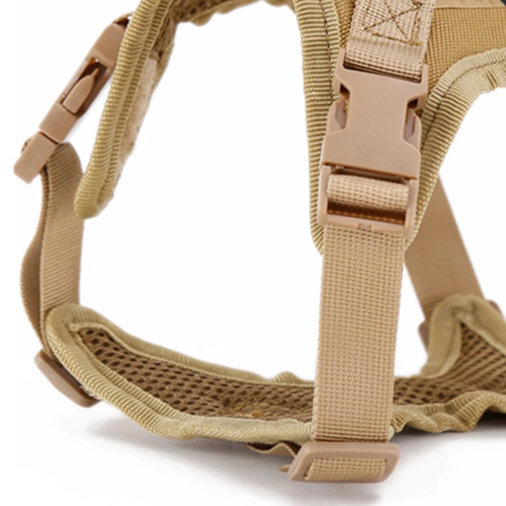 Tactical Cat Harness For Walking Escape Proof Adjustable Pet Vest Harness Soft Mesh With Control Handle For Large Cat Small Dog - Happy Tails