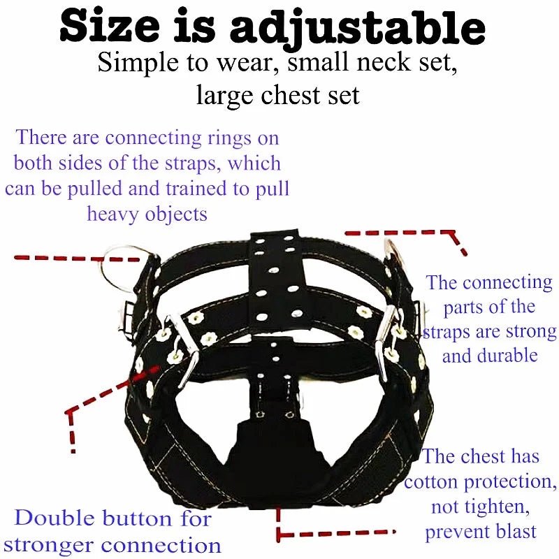 Dog Harness For Large Dog,Pit Bull Dog Harness Large Dog Collar Wholesale Leash Dog Vest Collar Fashion Pet Products Accessories - Happy Tails