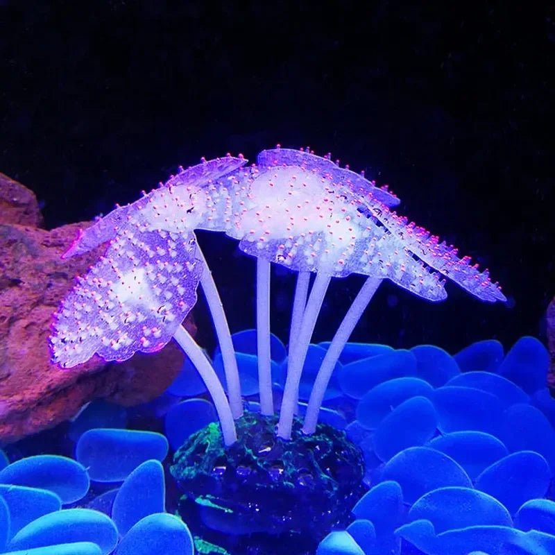 Aquarium Accessories Anemone Weed Fish Accessories Plastic Decorate Decoration Simulate Artificial Glowing Plants AquaticHappy TailsHappy Tails