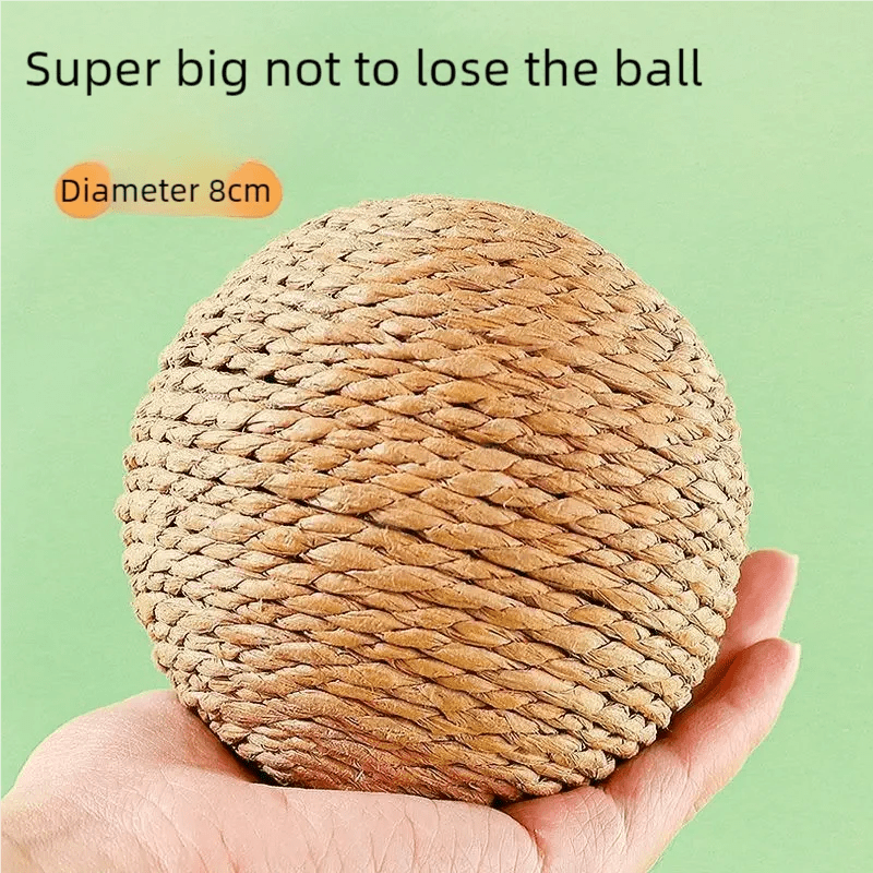 8cm Cat Scratching Ball Interactive Cat Toys Bite Resistant Kitten Chasing Ball Pet Sounding Toys for Cats with Cat AccessoriesHappy TailsHappy Tails