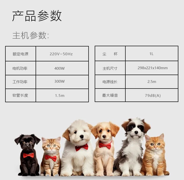 New 7 - in - 1 ABS Pet Grooming Kit for Dogs & Cats: Vacuum, Shave, Groom, Cut & CombHappy TailsHappy Tails