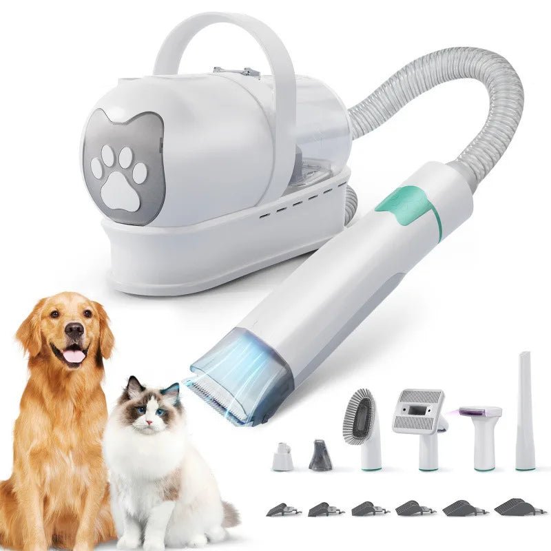 New 7 - in - 1 ABS Pet Grooming Kit for Dogs & Cats: Vacuum, Shave, Groom, Cut & CombHappy TailsHappy Tails