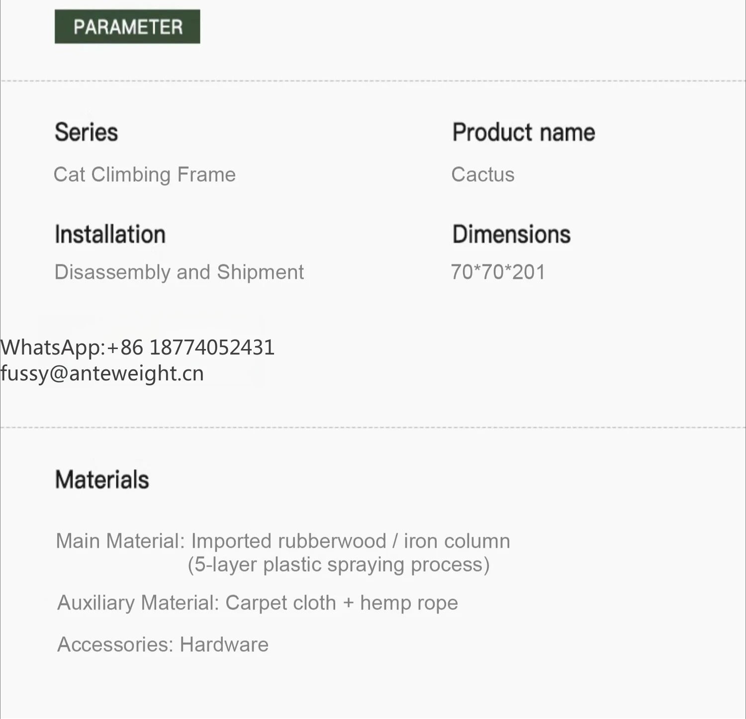 Cactus Shaped Cat Tree Tower Large Cat Condo with Scratching Board Carbon Steel Wood Climbing House for Indoor Cats - Happy Tails