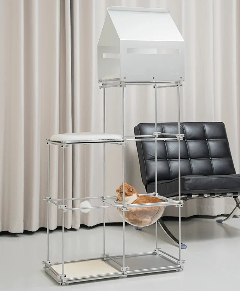 Multi Functional 4 Layers Trees Cat Climbing Frame Stable Acrylic Cat Nest House Cats Scratcher Board Sisal Pet Accessories - Happy Tails