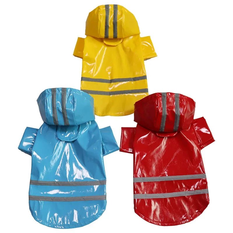 Dog Clothes, Waterproof Jackets, Hooded Raincoats with Reflective Strip, Outdoor Breathable Clothes for Puppies - Happy Tails